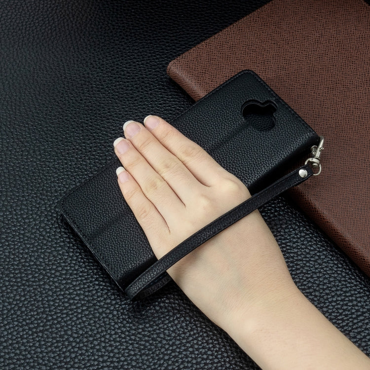 For Sony Xperia 20 Litchi Texture Pure Color Horizontal Flip PU Leather Case with Holder & Card Slots & Wallet & Lanyard