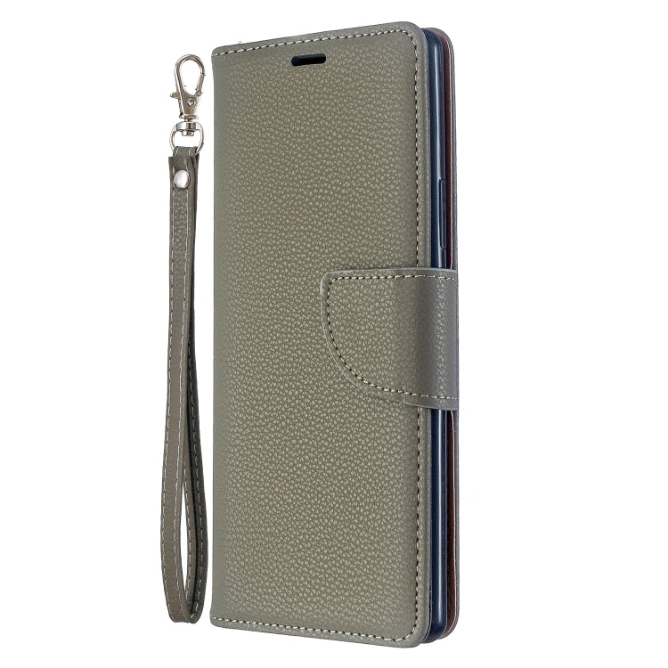 For Sony Xperia 20 Litchi Texture Pure Color Horizontal Flip PU Leather Case with Holder & Card Slots & Wallet & Lanyard