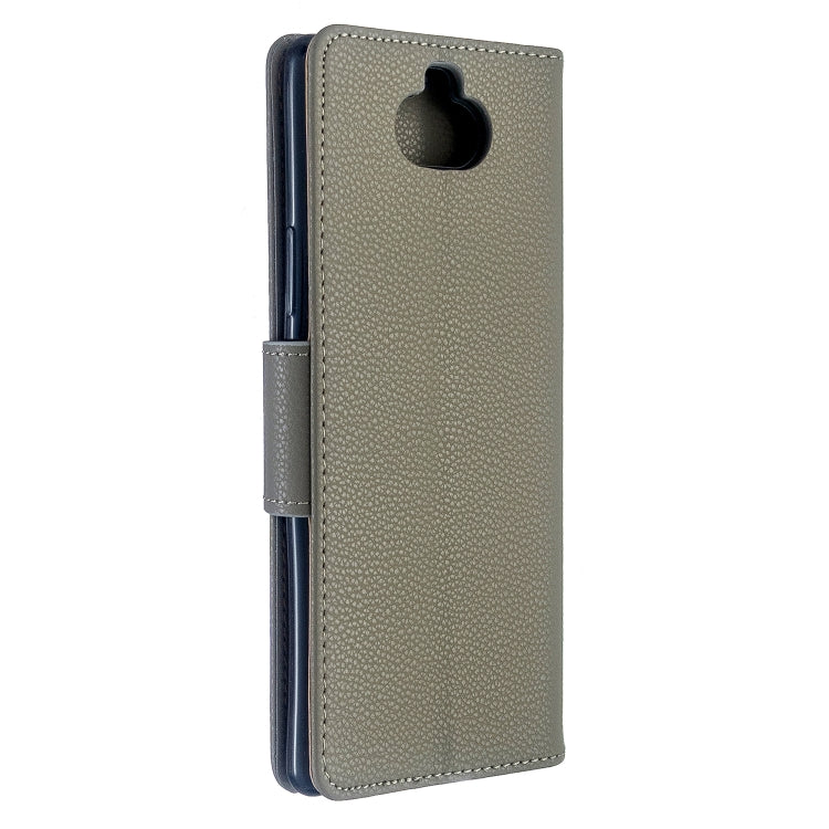 For Sony Xperia 20 Litchi Texture Pure Color Horizontal Flip PU Leather Case with Holder & Card Slots & Wallet & Lanyard