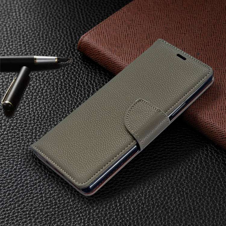 For Sony Xperia 20 Litchi Texture Pure Color Horizontal Flip PU Leather Case with Holder & Card Slots & Wallet & Lanyard