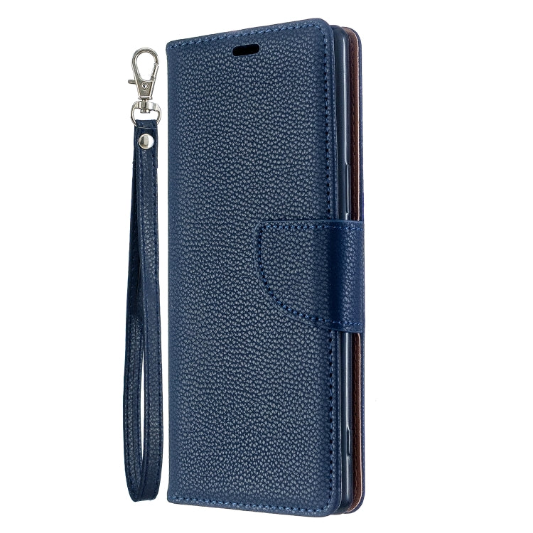 For Sony Xperia 5 / XZ5 Litchi Texture Pure Color Horizontal Flip PU Leather Case with Holder & Card Slots & Wallet & Lanyard