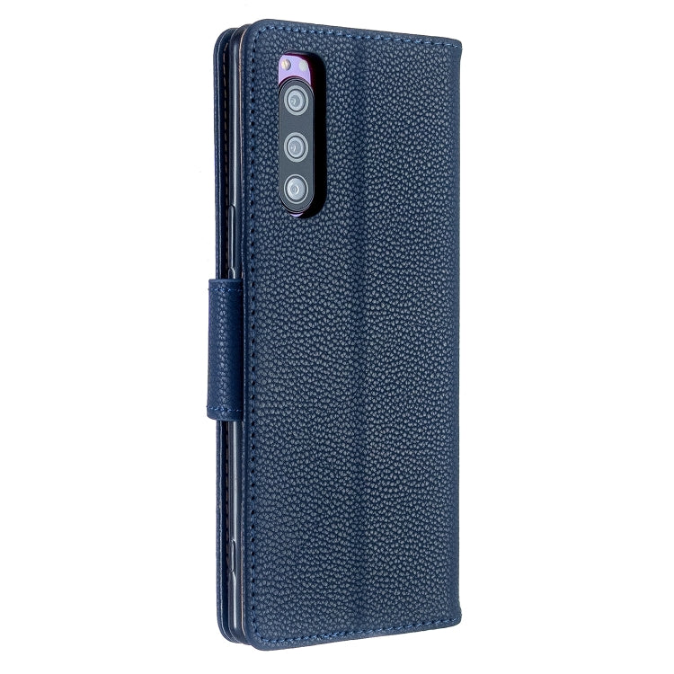 For Sony Xperia 5 / XZ5 Litchi Texture Pure Color Horizontal Flip PU Leather Case with Holder & Card Slots & Wallet & Lanyard
