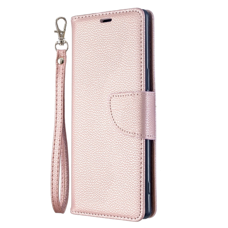 For Sony Xperia 5 / XZ5 Litchi Texture Pure Color Horizontal Flip PU Leather Case with Holder & Card Slots & Wallet & Lanyard