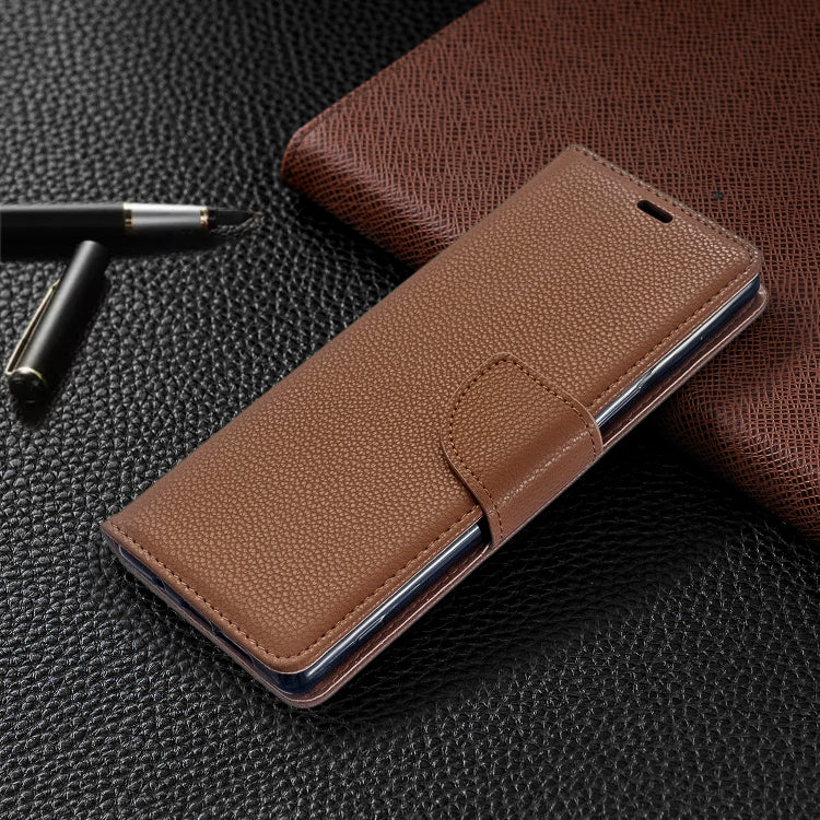 For Sony Xperia 5 / XZ5 Litchi Texture Pure Color Horizontal Flip PU Leather Case with Holder & Card Slots & Wallet & Lanyard