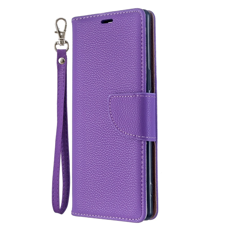 For Sony Xperia 5 / XZ5 Litchi Texture Pure Color Horizontal Flip PU Leather Case with Holder & Card Slots & Wallet & Lanyard