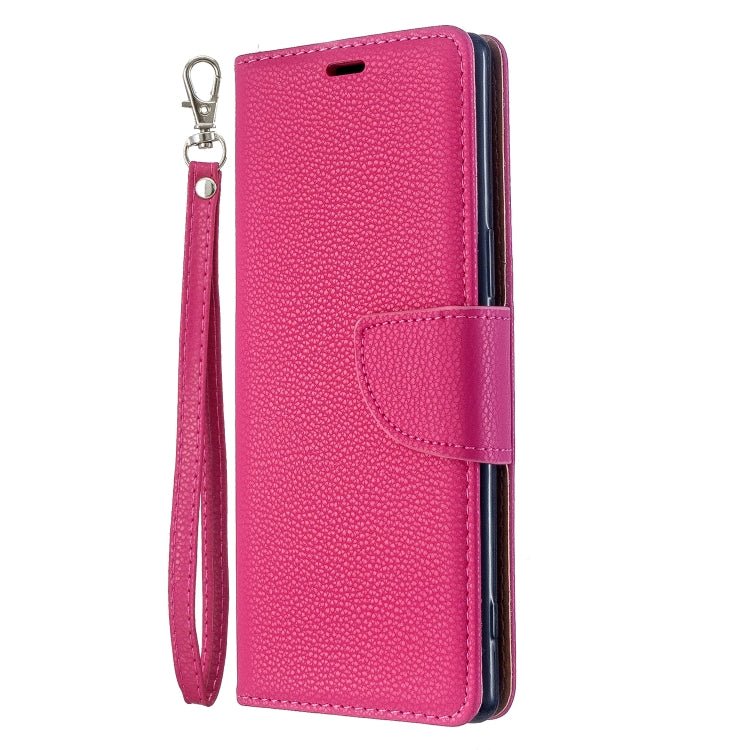 For Sony Xperia 5 / XZ5 Litchi Texture Pure Color Horizontal Flip PU Leather Case with Holder & Card Slots & Wallet & Lanyard