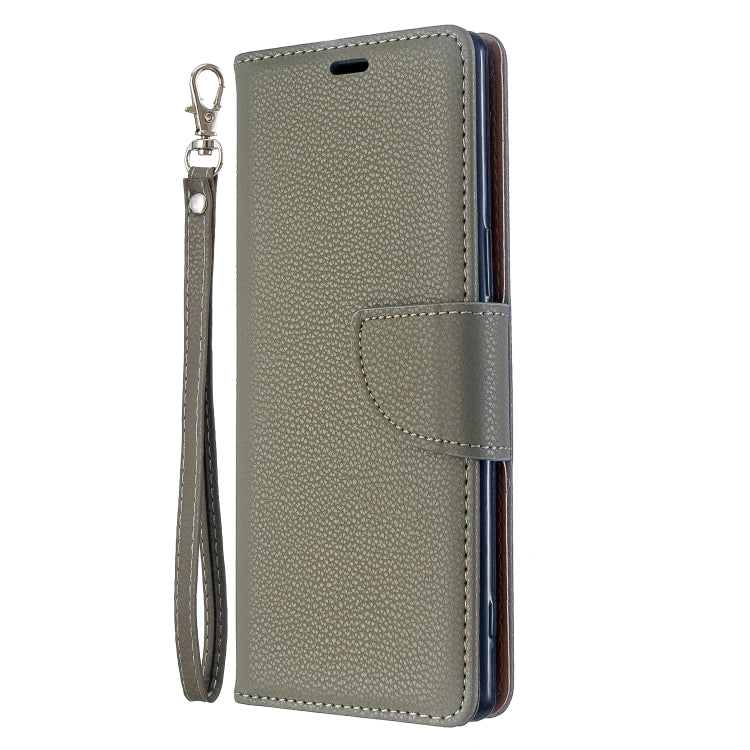 For Sony Xperia 5 / XZ5 Litchi Texture Pure Color Horizontal Flip PU Leather Case with Holder & Card Slots & Wallet & Lanyard