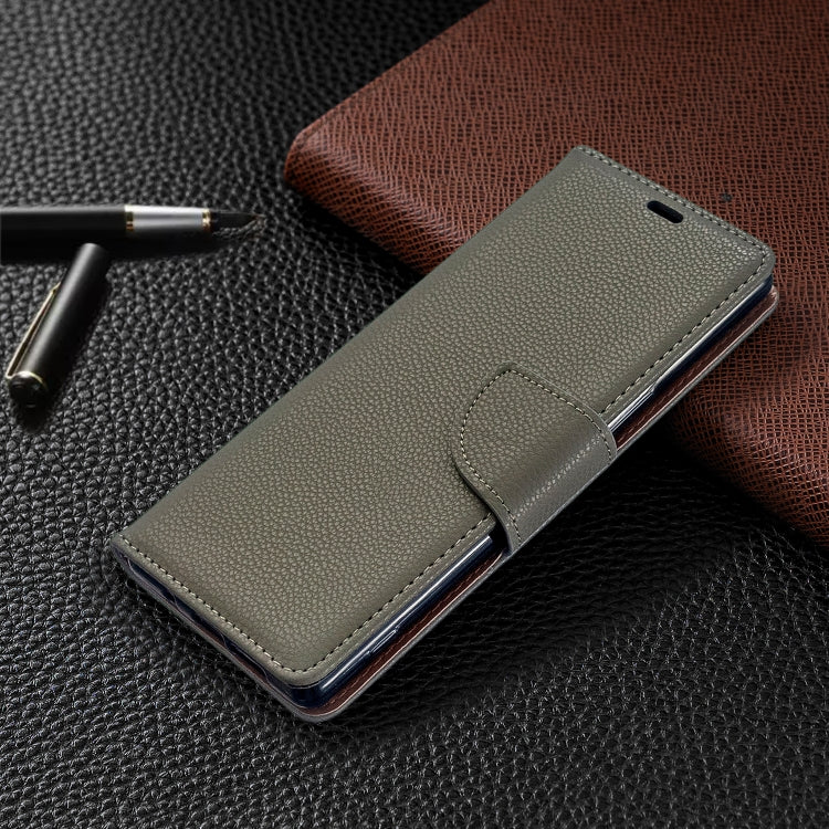 For Sony Xperia 5 / XZ5 Litchi Texture Pure Color Horizontal Flip PU Leather Case with Holder & Card Slots & Wallet & Lanyard