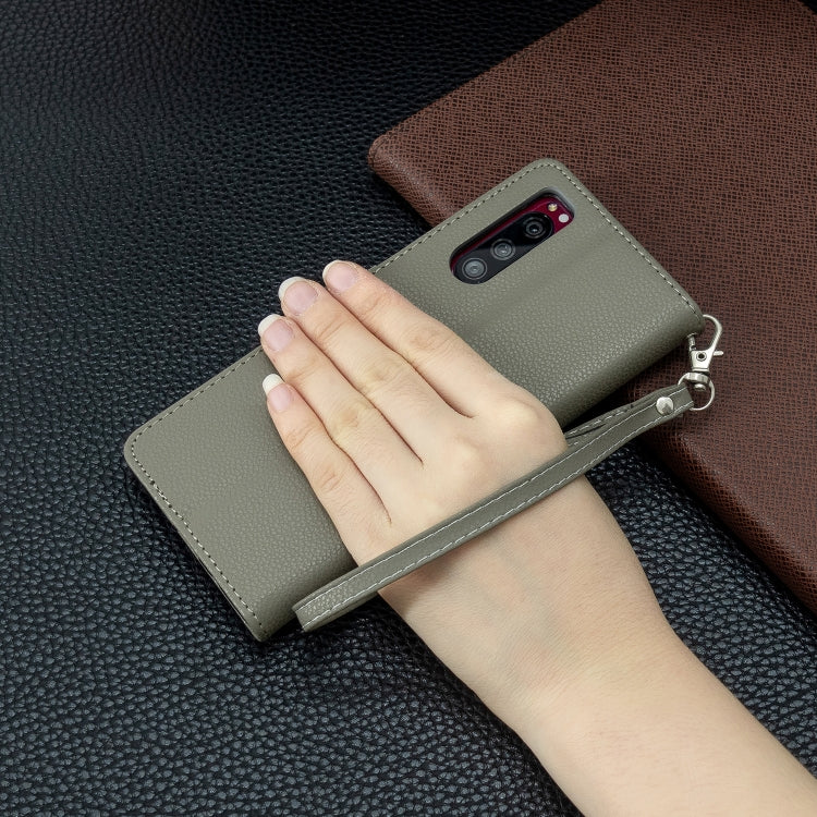 For Sony Xperia 5 / XZ5 Litchi Texture Pure Color Horizontal Flip PU Leather Case with Holder & Card Slots & Wallet & Lanyard
