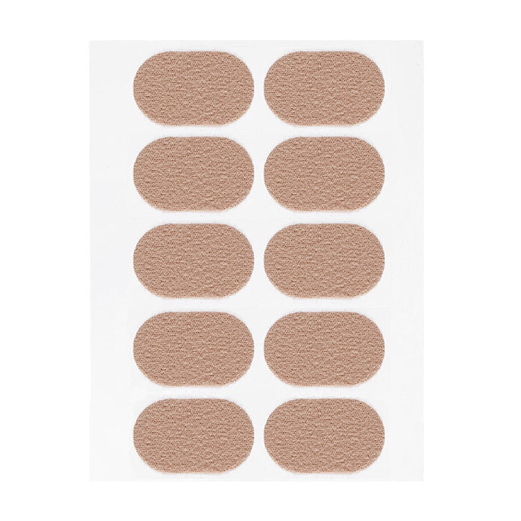 10 PCS 011 Flannel Free Stickers Multifunctional Sweat-absorbent Breathable Wear-resistant Heel Protector, Size: 3 x 2.1cm(Skin Color)