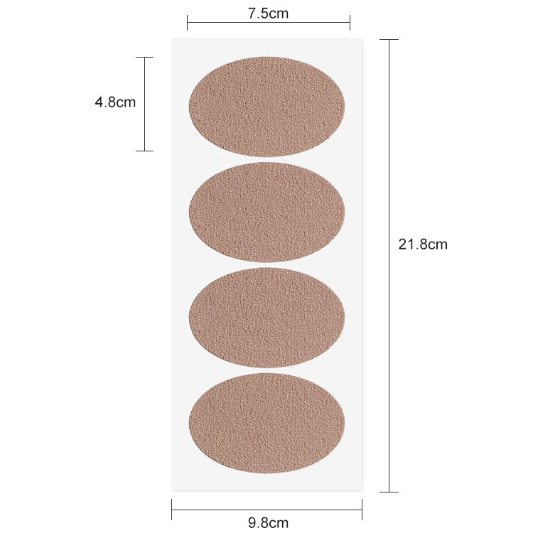 10 PCS 012 Flannel Free Stickers Multifunctional Sweat-absorbent Breathable Wear-resistant Heel Protector, Size: 7.5 x 4.8cm(Skin Color)