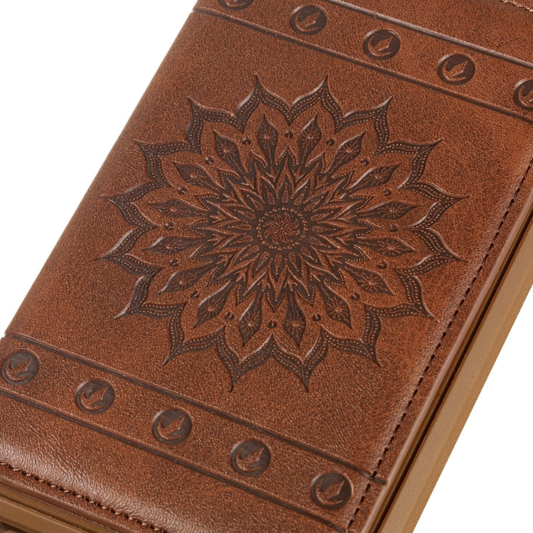 For iPhone 11 Sunflower Embossing Pattern PU + TPU Case with Holder & Card Slots & Photo Frame & Lanyard