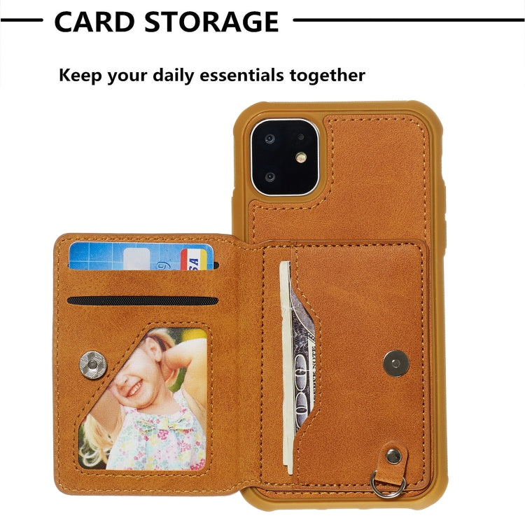 For iPhone 11 Sunflower Embossing Pattern PU + TPU Case with Holder & Card Slots & Photo Frame & Lanyard