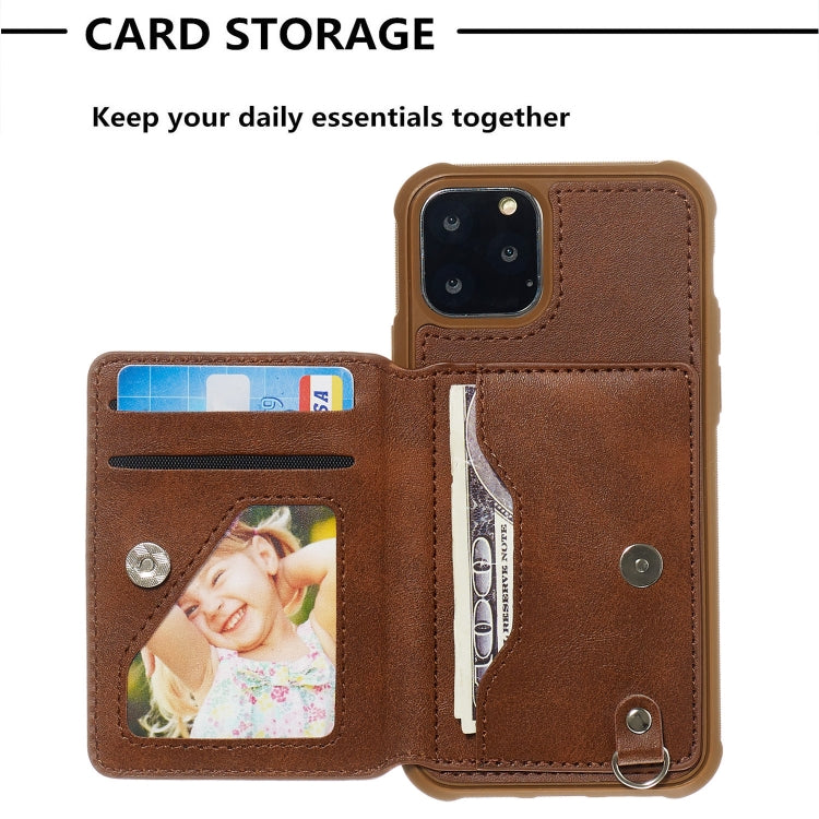 For iPhone 11 Pro Sunflower Embossing Pattern PU + TPU Case with Holder & Card Slots & Photo Frame & Lanyard