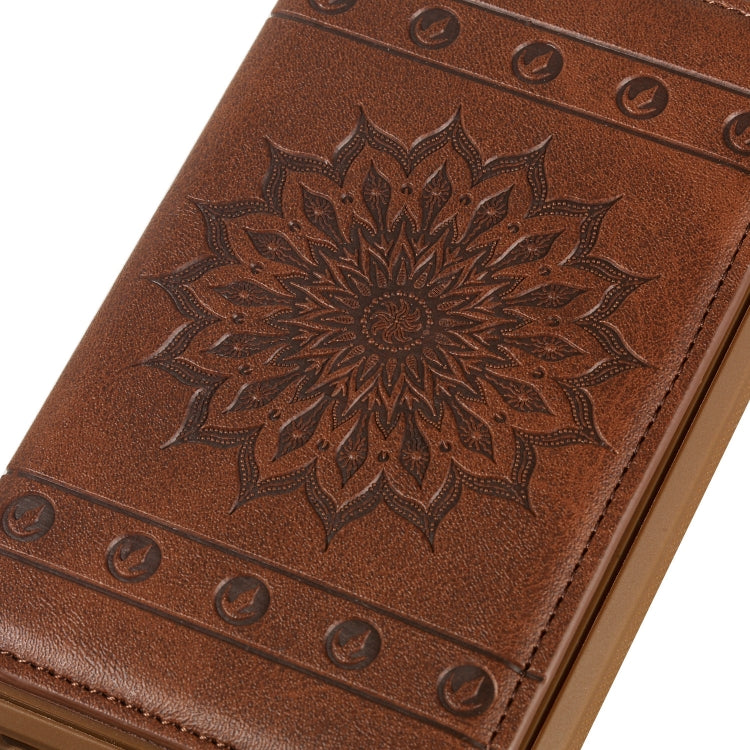 For iPhone 11 Pro Sunflower Embossing Pattern PU + TPU Case with Holder & Card Slots & Photo Frame & Lanyard