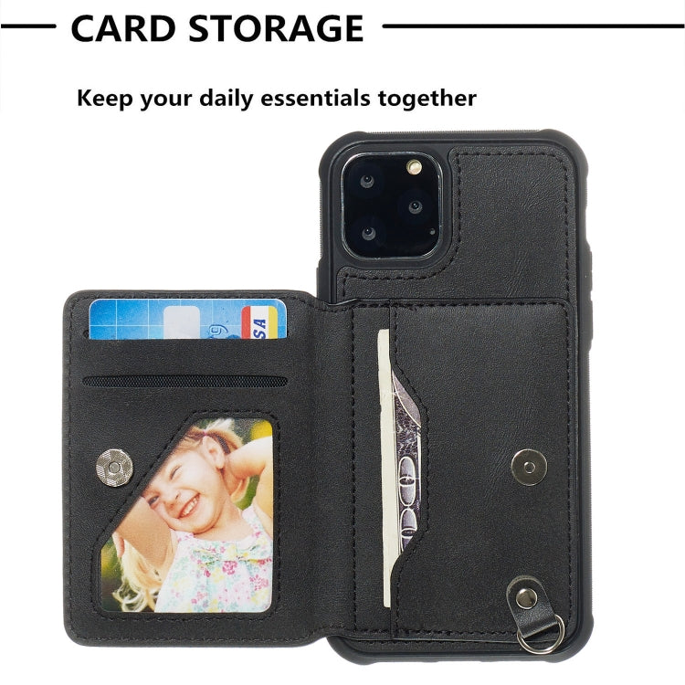 For iPhone 11 Pro Sunflower Embossing Pattern PU + TPU Case with Holder & Card Slots & Photo Frame & Lanyard