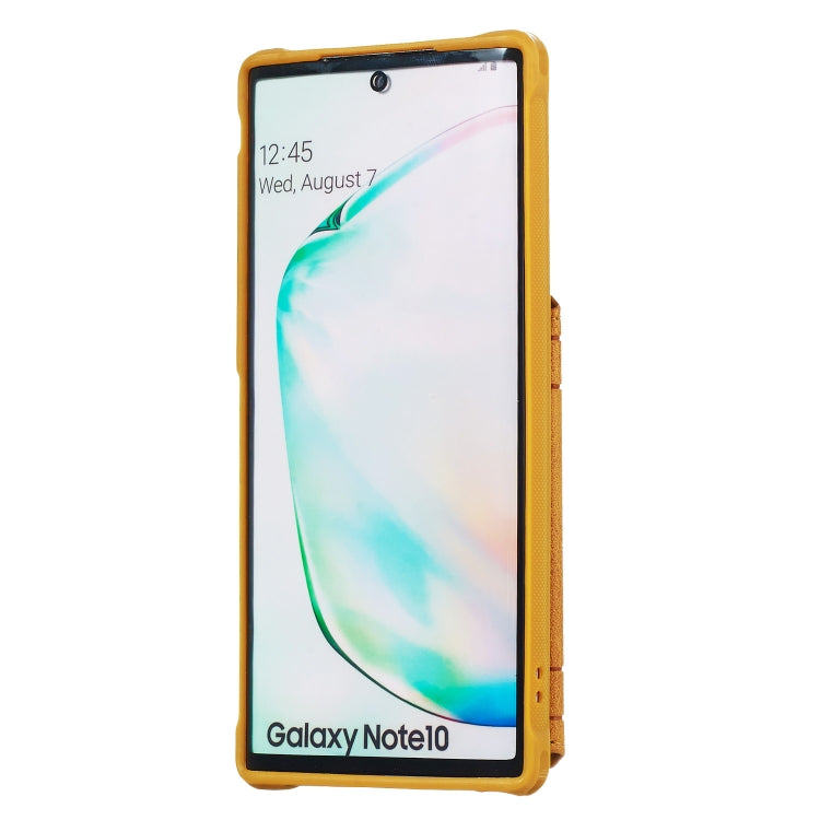For Galaxy Note10 Sunflower Embossing Pattern PU + TPU Case with Holder & Card Slots & Photo Frame & Lanyard