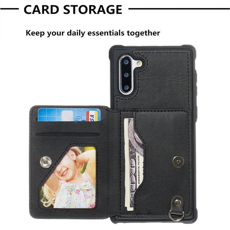 For Galaxy Note10 Sunflower Embossing Pattern PU + TPU Case with Holder & Card Slots & Photo Frame & Lanyard