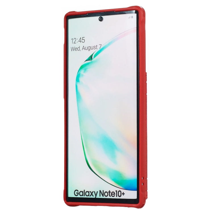 For Galaxy Note10+ Sunflower Embossing Pattern PU + TPU Case with Holder & Card Slots & Photo Frame & Lanyard