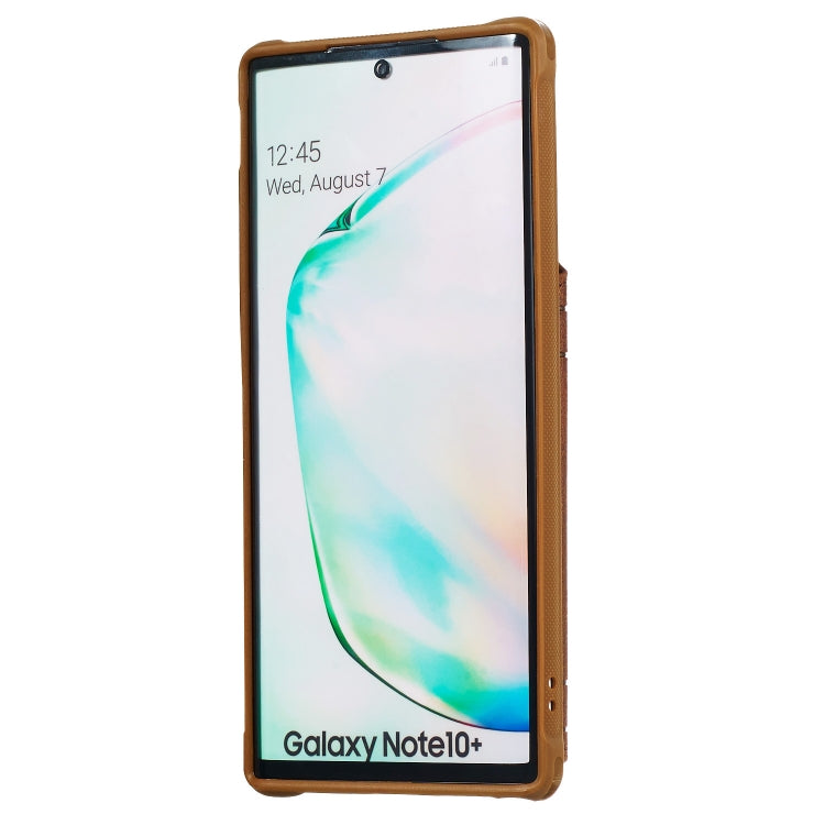 For Galaxy Note10+ Sunflower Embossing Pattern PU + TPU Case with Holder & Card Slots & Photo Frame & Lanyard