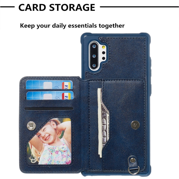 For Galaxy Note10+ Sunflower Embossing Pattern PU + TPU Case with Holder & Card Slots & Photo Frame & Lanyard