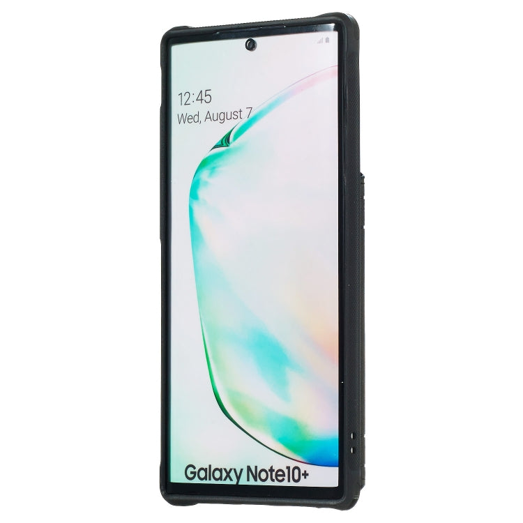 For Galaxy Note10+ Sunflower Embossing Pattern PU + TPU Case with Holder & Card Slots & Photo Frame & Lanyard