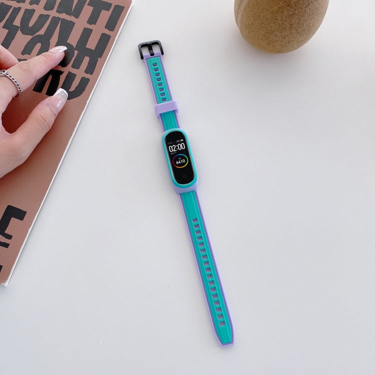 For Xiaomi Mi Band 4 / 3 Universal Two-color Silicone Replacement Wristband