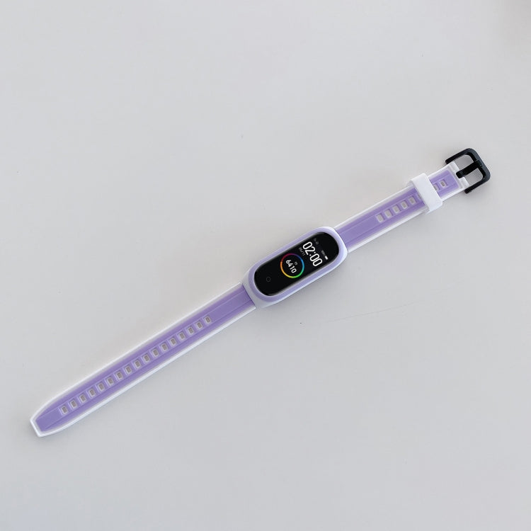 For Xiaomi Mi Band 4 / 3 Universal Two-color Silicone Replacement Wristband
