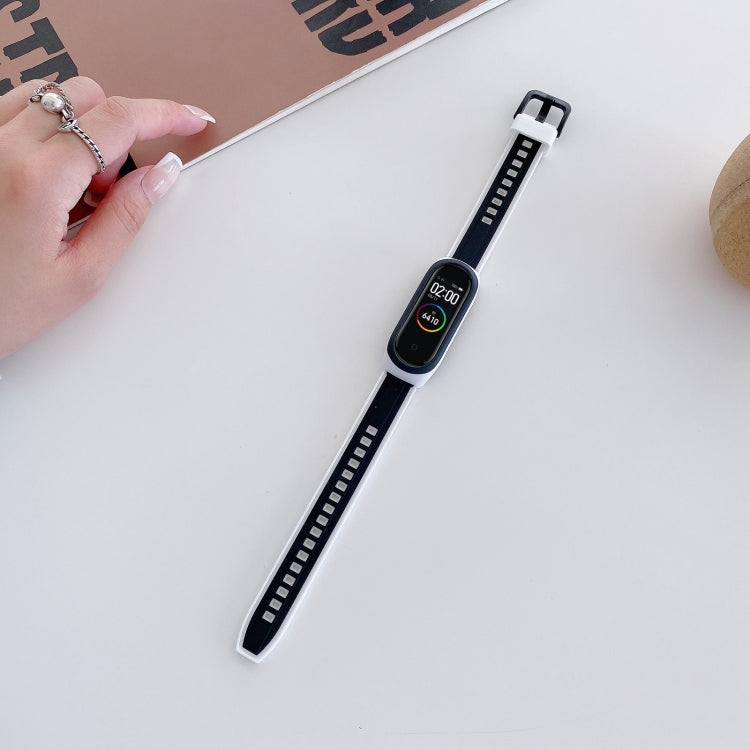 For Xiaomi Mi Band 6 / 5 Universal Two-color Silicone Replacement Wrist Band