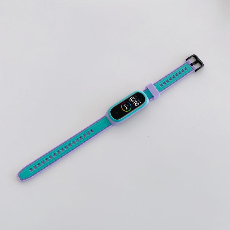 For Xiaomi Mi Band 6 / 5 Universal Two-color Silicone Replacement Wrist Band