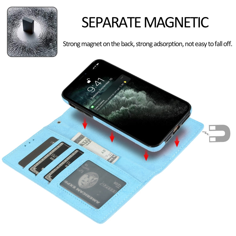 For iPhone 13 mini Retro 2 in 1 Detachable Magnetic Horizontal Flip TPU + PU Leather Case with Holder & Card Slots & Photo Frame & Wallet