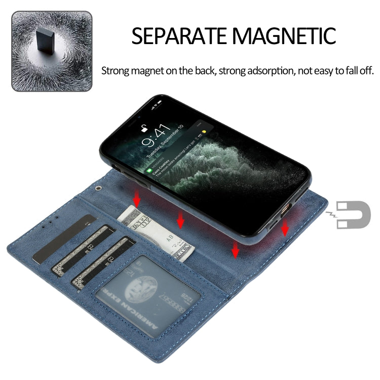 For iPhone 13 mini Retro 2 in 1 Detachable Magnetic Horizontal Flip TPU + PU Leather Case with Holder & Card Slots & Photo Frame & Wallet