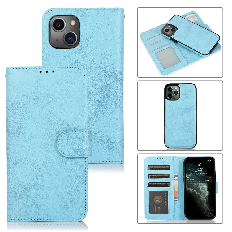 For iPhone 13 Retro 2 in 1 Detachable Magnetic Horizontal Flip TPU + PU Leather Case with Holder & Card Slots & Photo Frame & Wallet