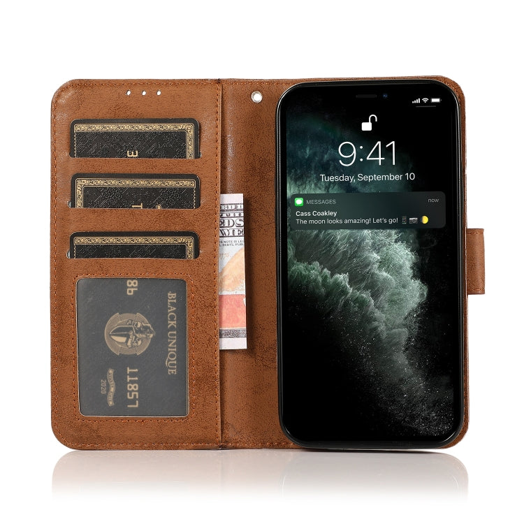 For iPhone 13 Retro 2 in 1 Detachable Magnetic Horizontal Flip TPU + PU Leather Case with Holder & Card Slots & Photo Frame & Wallet