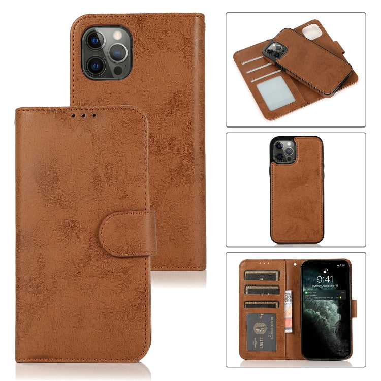 For iPhone 13 Pro Retro 2 in 1 Detachable Magnetic Horizontal Flip TPU + PU Leather Case with Holder & Card Slots & Photo Frame & Wallet