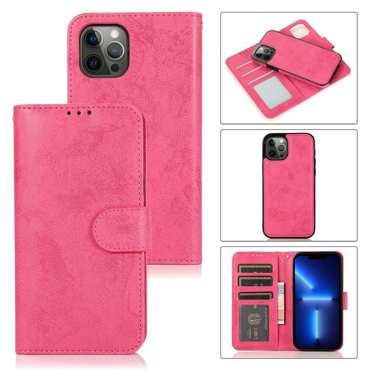 For iPhone 13 Pro Max Retro 2 in 1 Detachable Magnetic Horizontal Flip TPU + PU Leather Case with Holder & Card Slots & Photo Frame & Wallet