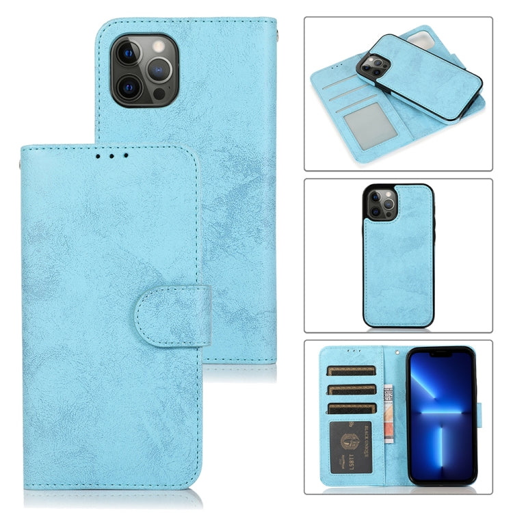 For iPhone 13 Pro Max Retro 2 in 1 Detachable Magnetic Horizontal Flip TPU + PU Leather Case with Holder & Card Slots & Photo Frame & Wallet