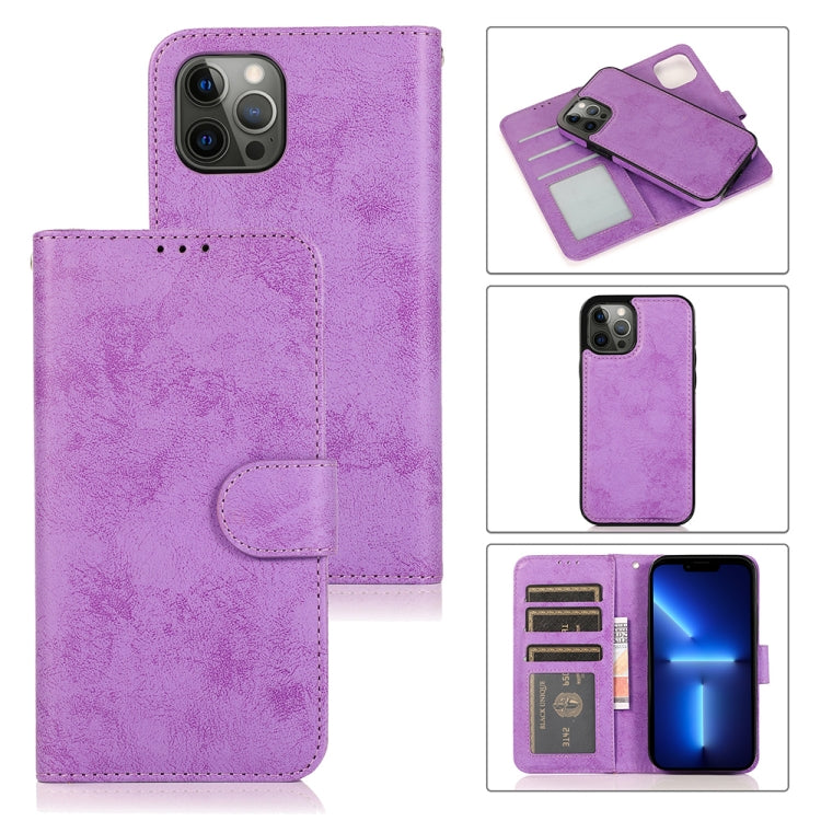 For iPhone 13 Pro Max Retro 2 in 1 Detachable Magnetic Horizontal Flip TPU + PU Leather Case with Holder & Card Slots & Photo Frame & Wallet