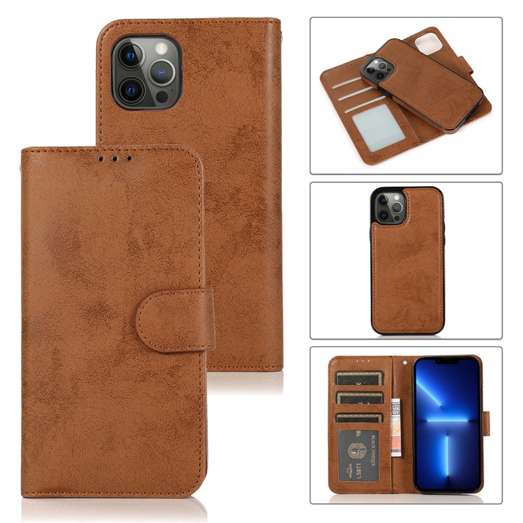 For iPhone 13 Pro Max Retro 2 in 1 Detachable Magnetic Horizontal Flip TPU + PU Leather Case with Holder & Card Slots & Photo Frame & Wallet