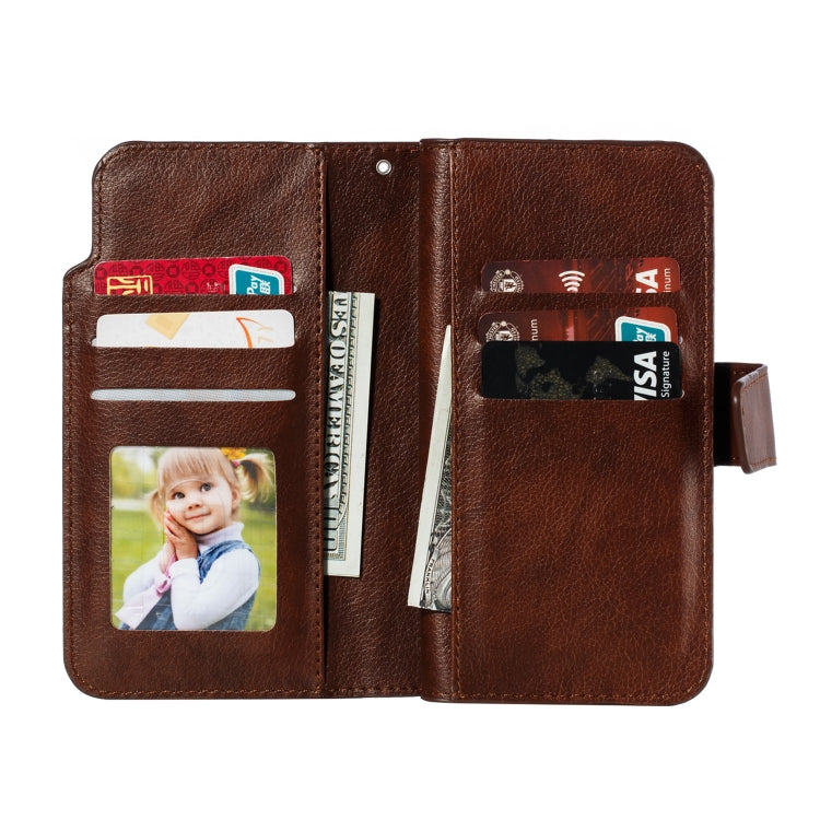 For Galaxy A10e Litchi Texture Horizontal Flip Leather Case, with Nine Card Slots & Wallet & Photo Frame