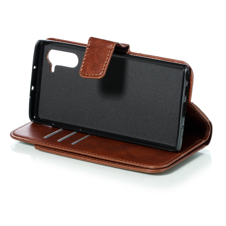 For Galaxy Note 10 Litchi Texture Horizontal Flip Leather Case, with Nine Card Slots & Wallet & Photo Frame