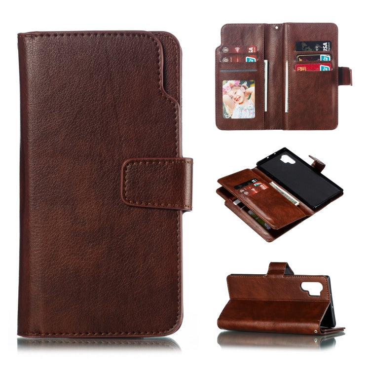 For Galaxy Note 10 Pro Litchi Texture Horizontal Flip Leather Case, with Nine Card Slots & Wallet & Photo Frame