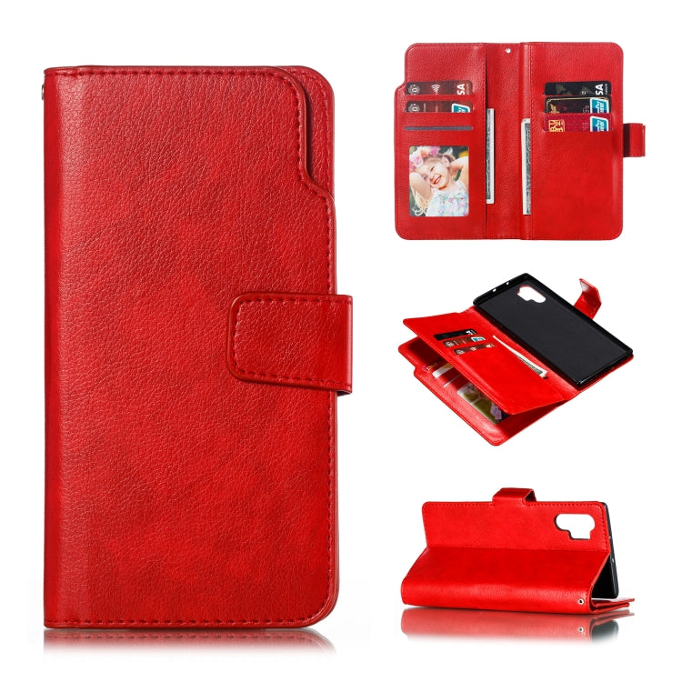 For Galaxy Note 10 Pro Litchi Texture Horizontal Flip Leather Case, with Nine Card Slots & Wallet & Photo Frame