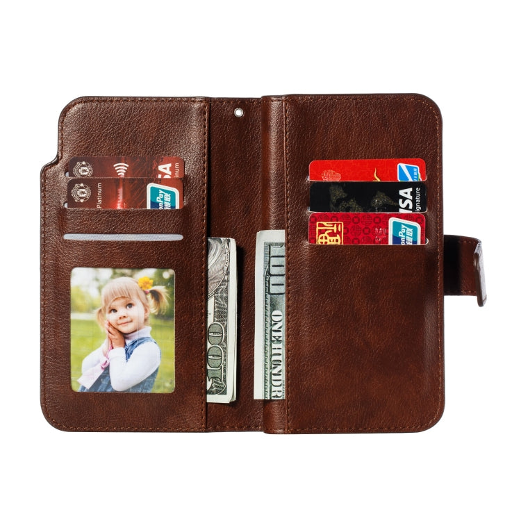For iPhone 11 Litchi Texture Horizontal Flip Leather Case, with Nine Card Slots & Wallet & Photo Frame