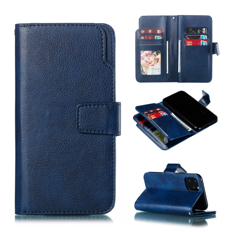For iPhone 11 Pro Litchi Texture Horizontal Flip Leather Case, with Nine Card Slots & Wallet & Photo Frame