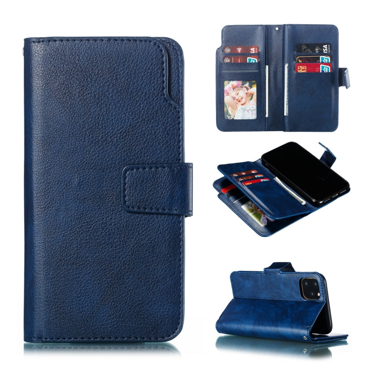 For iPhone 11 Pro Max Litchi Texture Horizontal Flip Leather Case, with Nine Card Slots & Wallet & Photo Frame