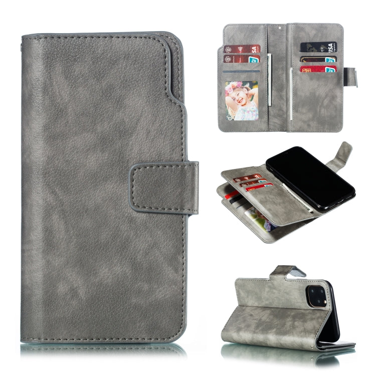 For iPhone 11 Pro Max Litchi Texture Horizontal Flip Leather Case, with Nine Card Slots & Wallet & Photo Frame