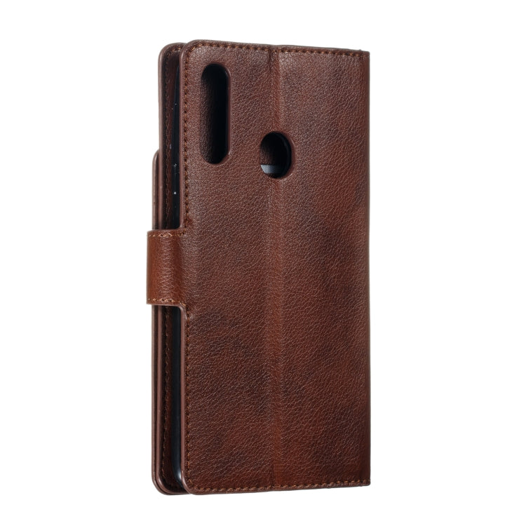 For Galaxy A20s Litchi Texture Horizontal Flip Leather Case