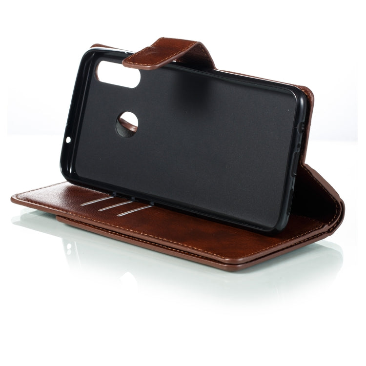 For Galaxy A20s Litchi Texture Horizontal Flip Leather Case