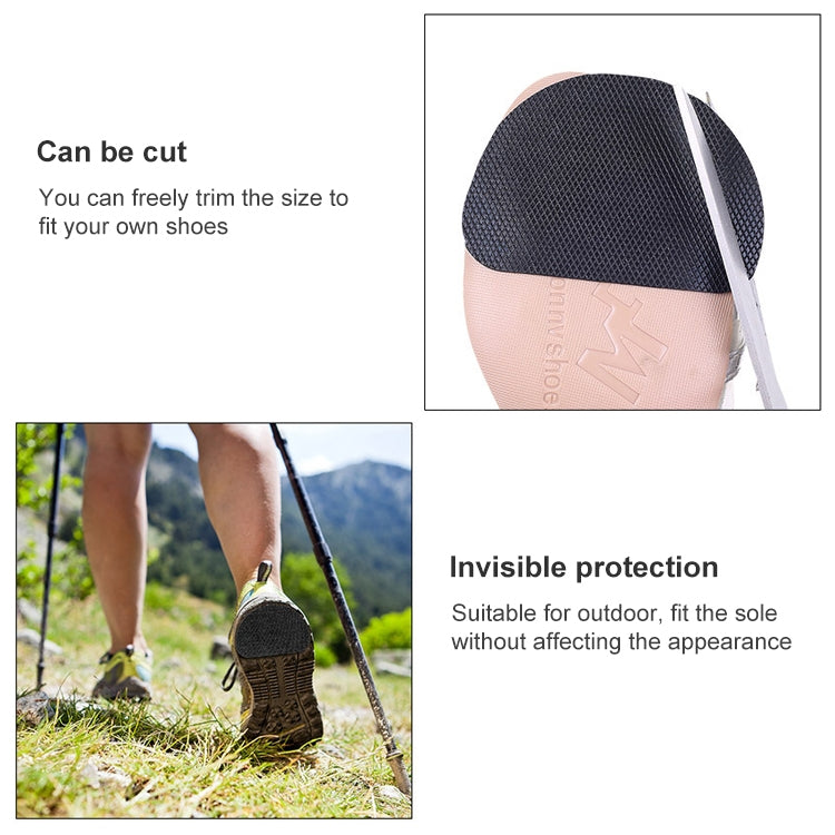 10 PCS 020 Wear-resistant Non-slip Rubber Shoe Bottom Sticker Pads High Heels Forefoot Anti-skid Pad(Black)